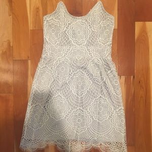 For love and lemons lace strapless dress